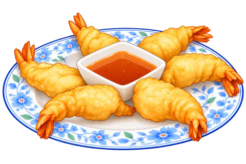 Fried jumbo shrimp