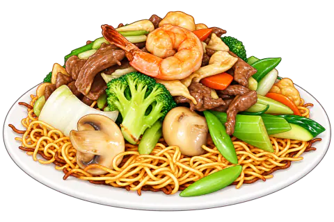 House pan-fried noodles